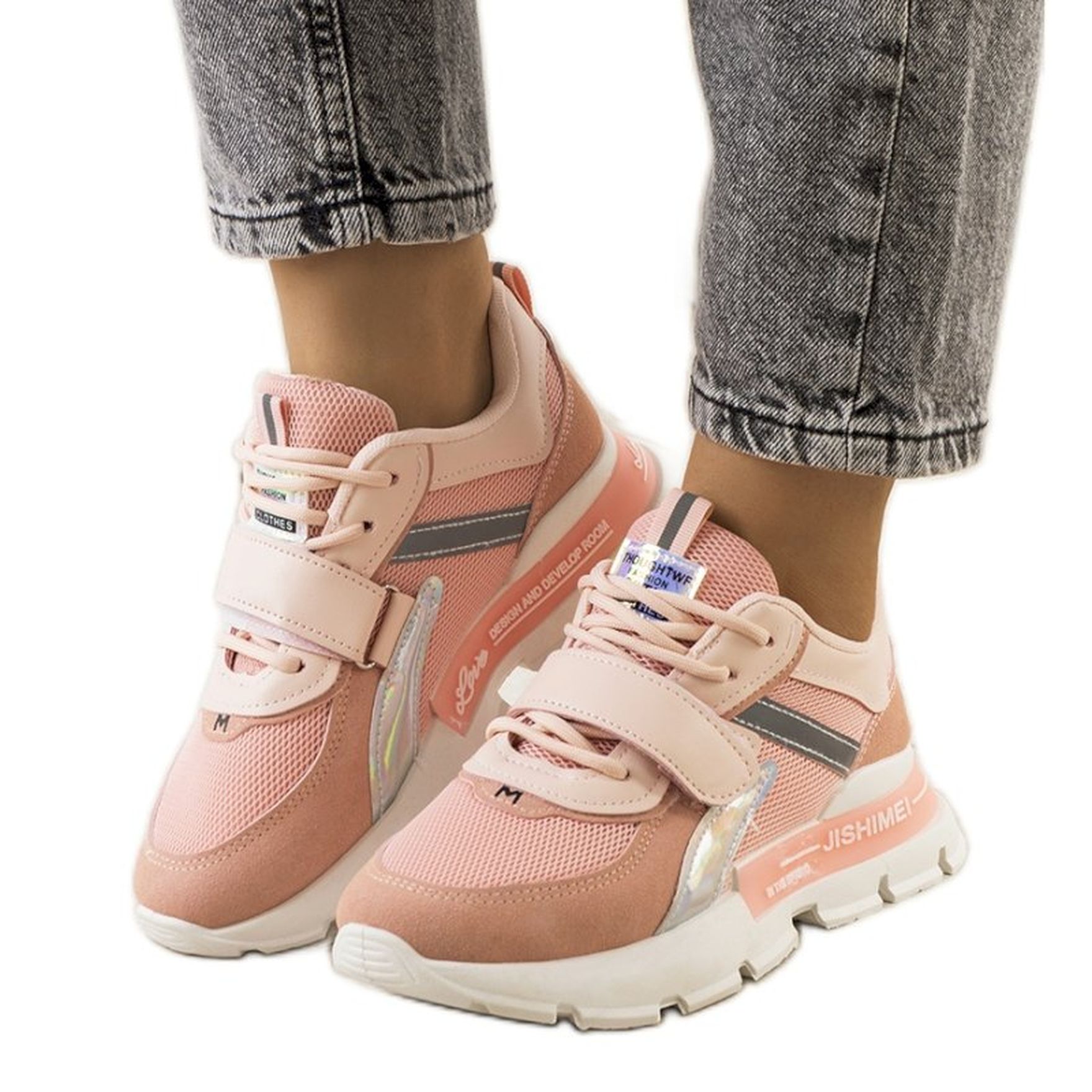 Różowe sneakersy Bolpy