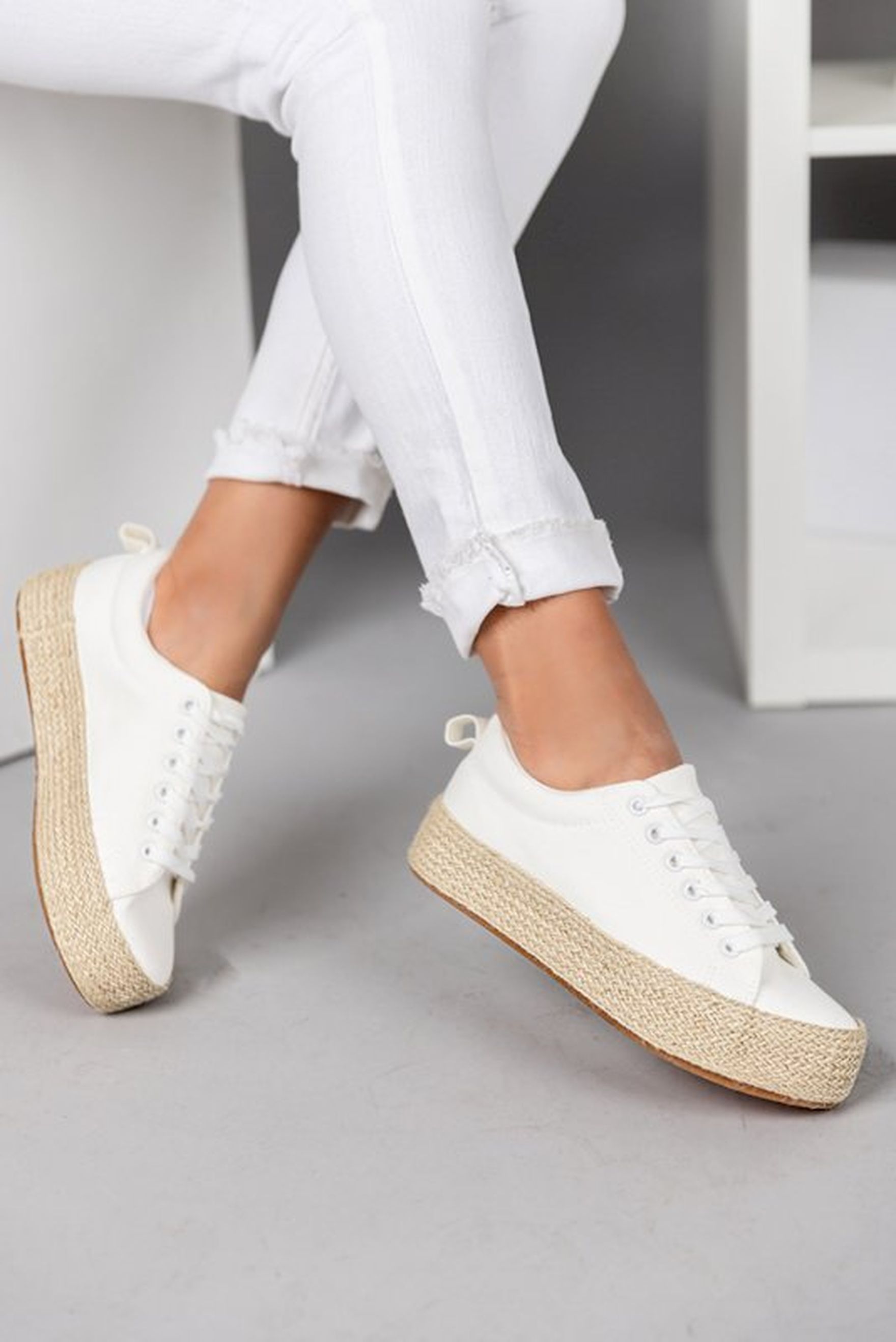 Espadryle damskie PAURONA WHITE