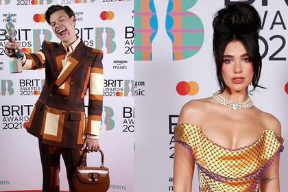 Brit Awards 2021: Harry Styles z damską torebką, a Dua Lipa jak Amy Winehouse. O tych stylizacjach mówi dziś świat!